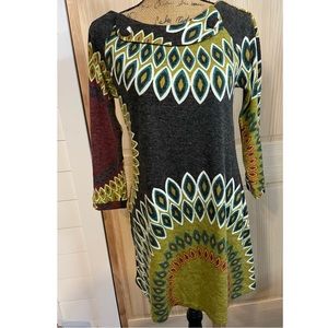 Anthropology Aryeh Boho Style Pullover Dress Sz L